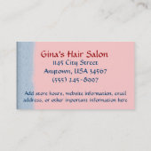 ヘアーサロン 名刺 (裏面)