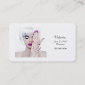 ヘアースタイリストエレガントと爪、 ネイルブティック 名刺 (正面)