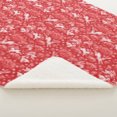 ヘアーズスノーフィールドバンニースラビットウィンターパターンレッド シェルパブランケット (3/4)