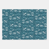 ヘアーズスノーフィールドバンニースラビットパターンクリスマス ラッピングペーパーシート (正面2)