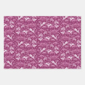 ヘアーズスノーフィールドバンニースラビットパターンクリスマス ラッピングペーパーシート (正面)