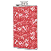 ヘアーズスノーフィールドホワイトウサギ冬の動物レッド フラスク (左)