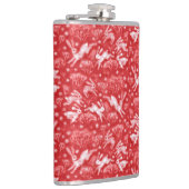 ヘアーズスノーフィールドホワイトウサギ冬の動物レッド フラスク (右)