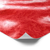 ヘアーズスノーフィールドホワイトウサギ冬の動物レッド ポスター (角)