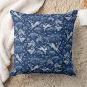 ヘアーズスノーフィールドホワイトウサギ冬動物海軍 クッション (ブランケット)