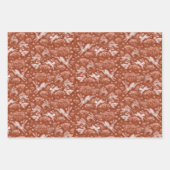 ヘアーズフィールドバンニースラビットパターンアースシェード ラッピングペーパーシート (正面2)