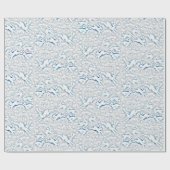 ヘアーズフィールドバンニーラビットウィンターパターンホワイト ラッピングペーパー (フラット)