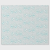 ヘアーズフィールドバンニーラビットウィンターパターンホワイト ラッピングペーパー (フラット)