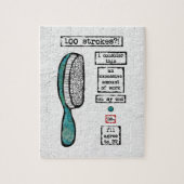 ヘアーブラシ契約ジグソーパズル-おもしろい美しい ジグソーパズル (縦)