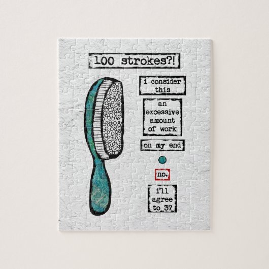 ヘアーブラシ契約ジグソーパズル-おもしろい美しい ジグソーパズル (縦)