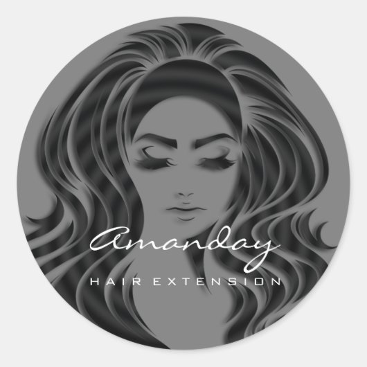 ヘアーブラッシュ拡張スタイリストメイクアップグレー16th ラウンドシール (正面)