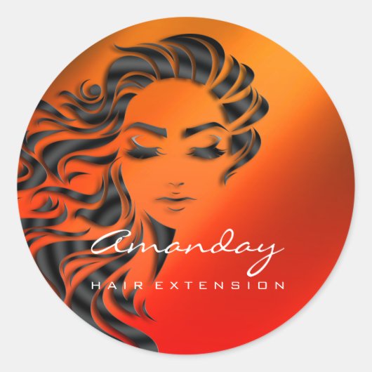 ヘアーブラッシュ拡張スタイリストメイクアップハニーレッド ラウンドシール (正面)