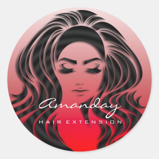 ヘアーブラッシュ拡張スタイリストメイクアップレッド16th ラウンドシール (正面)