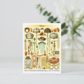 ヘア中国のオーナメント、ランク・バッジ、お守り ポストカード (スタンド正面)