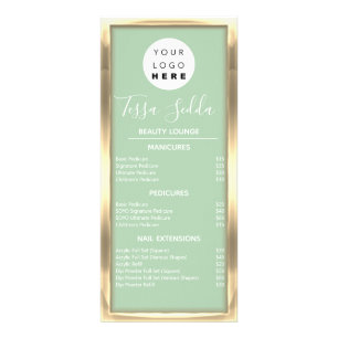 ヘア化粧爪、 ネイルマニキュアペディキュア金ゴールドミントグリーン ラックカード