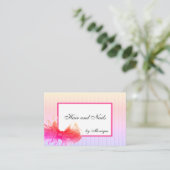 ヘア化粧美しいデザインフレームビッグボウ 名刺 (スタンド正面)