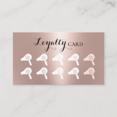 ヘア吹サロンドライバーモダンバラ金ゴールドロイヤリティ ロイヤリティカード (正面)