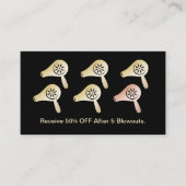 ヘア吹サロンドライバーモダンブラック金ゴールドロイヤリティ ロイヤリティカード (正面)