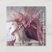 ヘア吹美容師名刺 スクエア名刺 (正面)