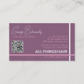 ヘア吹美容師、サロン名刺 名刺 (裏面)