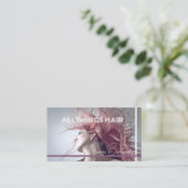 ヘア吹美容師、サロン名刺 名刺 (スタンド正面)