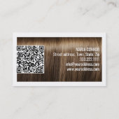 ヘア気にシャイニー&シルキーブラウンヘアトレンディー 名刺 (裏面)