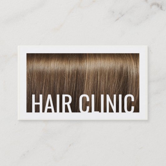 ヘア気にシャイニー&シルキーブラウンヘアトレンディー 名刺 (正面)