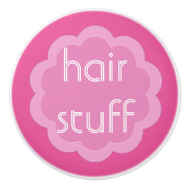 ヘア気に団体や組織ピンクの花ノブ セラミックノブ