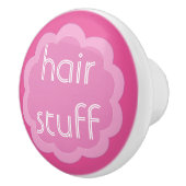 ヘア気に団体や組織ピンクの花ノブ セラミックノブ (右)