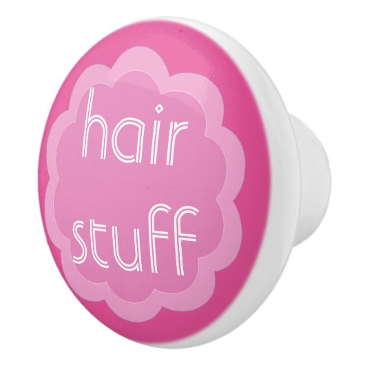 ヘア気に団体や組織ピンクの花ノブ セラミックノブ (右)