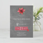 ヘア独占的サロンクリスマスオープンハウスパーティー 招待状 (スタンド正面)