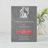 ヘア独占的サロンクリスマスオープンハウスパーティー 招待状 (スタンド正面)