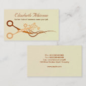 ヘア理容師ヘアカットスタイリスト名刺 名刺 (正面/裏面)