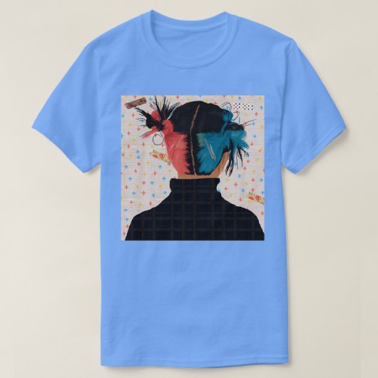 ヘア紙が線を形成 Tシャツ (デザイン正面)
