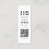 ヘア美しいサロンヘアスタイリスト金ゴールドスクリプト スキニー名刺 (裏面)