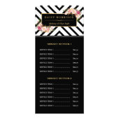 ヘア美しいサロン金ゴールドストライプフローラ価格表 ラックカード (正面)