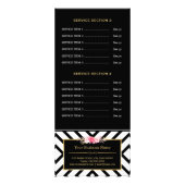 ヘア美しいサロン金ゴールドストライプフローラ価格表 ラックカード (裏面)