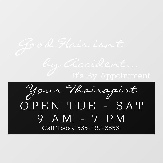 ヘア美しいサロン開いたウィンドウの標識 ウィンドウサイン (シート)