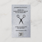 ヘア美しい顔 |グリッター | QRコード 予約カード (裏面)