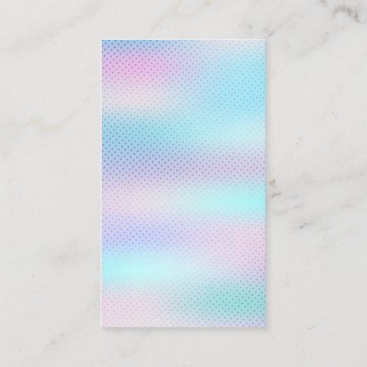 ヘア違うスタイル | ホログラフィック勾配 名刺 (裏面)
