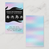 ヘア違うスタイル | ホログラフィック勾配 名刺 (正面/裏面)