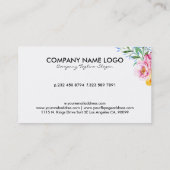 ヘア金ゴールドグリッター文字ブラック&ホワイトストライプズ 名刺 (裏面)