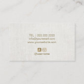 ヘア&まつげエクステンション美しいサロンリネン 名刺 (裏面)