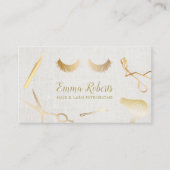 ヘア&まつげエクステンション美しいサロンリネン 名刺 (正面)