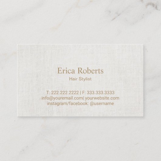 ヘア&まつげエクステンション金ゴールドモノグラムエレガント 名刺 (裏面)