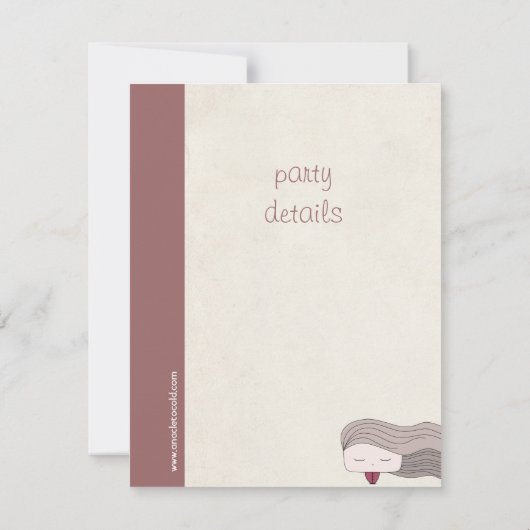 ヘア·ガール 招待状 (裏面)