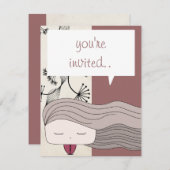 ヘア·ガール 招待状 (正面/裏面)