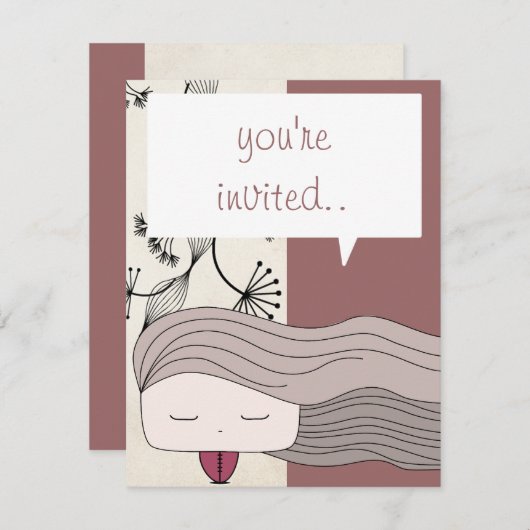 ヘア·ガール 招待状 (正面/裏面)