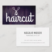 ヘア |サロン鞘 |スタイリスト 名刺 (正面/裏面)