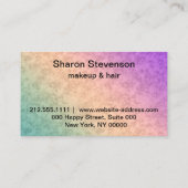 ヘア、スタイリストパーソナライズされた、 名刺 (裏面)